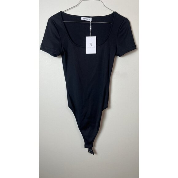 BRAND NEW WITH TAGS ANINE BING 'JANELLE' BLACK BODYSUIT - Picture 2 of 8